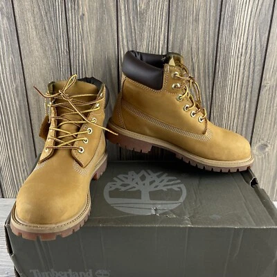 Timberland первоклассный 6» водонепроницаемый ботинок, молодежный размер 3 пшеницы нубук TB 012709 713 - Изображение 1 из 4