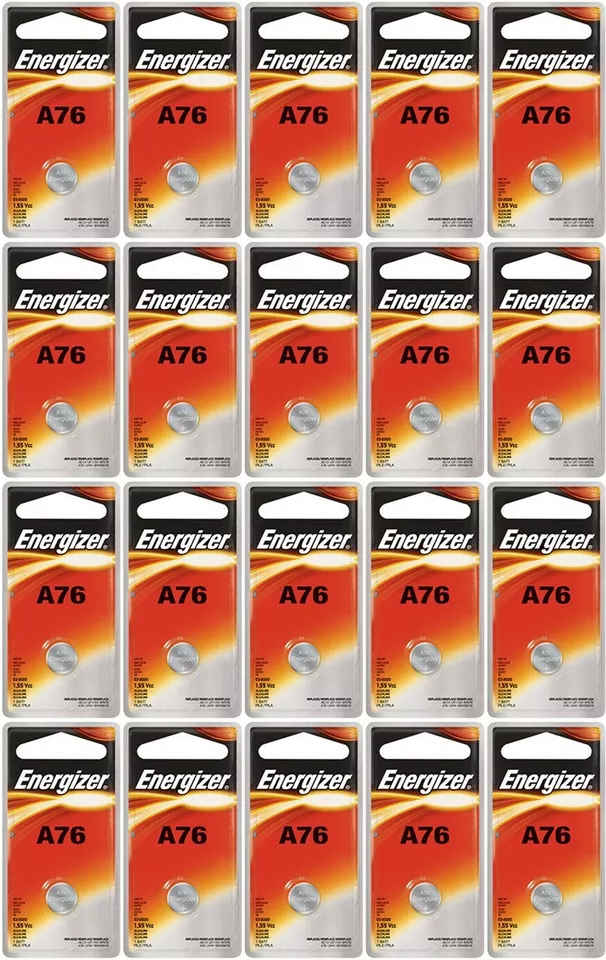 Energizer LR44 (AG13 A76) Alkaline Watch / Electronic Battery 20 Pcs - Image 1 of 1