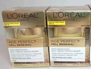 2 pezzi L'Oreal Age Perfect Cell Renewal LHA 1,7 oz crema idratante VEDI FOTO 4 DATA DI SCADENZA! - Foto 1 di 4