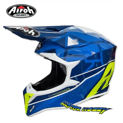 CASCO CROSS ENDURO MOTARD AIROH WRAAP MOOD BLUE GLOSS - Immagine 1 di 2