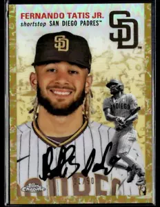 2023 Topps Chrome Plat Anniv #366 Fernando Tatis Jr. Toile Gold Refr #/50 Padres - Imagen 1 de 2