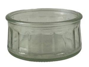 Clear Glass Ramekin Ribbed Dessert Cup Bowl Vintage - Picture 1 of 8