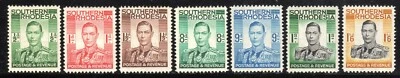 1937 Southern Rhodesia SC# 42-51 - George VI - 7 Different Stamps - M-H  - Image 1 of 2