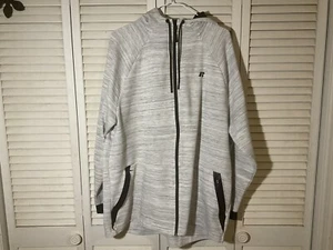 Russell Fusion Knit Grey Black Trim XL 46/48 Hoodie 76% Cotton 24% Polyester EUC - Picture 1 of 7