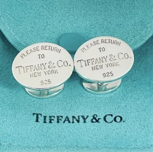 Tiffany & Co. Sterling Silver Return to Tiffany Oval Cufflinks - Picture 1 of 5