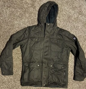 NEAR MINT KUHL Kollusion Fleece Lined Jacket Coat Men Sz M Brown - Picture 1 of 7