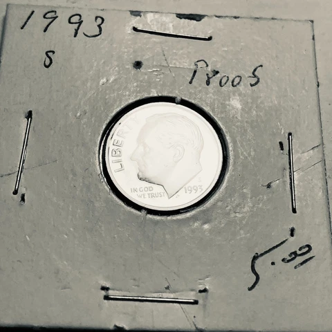 1993 S Roosevelt dime Proof Cover