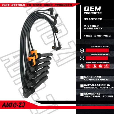 New Spark Plug Wire Set OEM for Volkswagen Passat Audi A4 A6 2.8L 671-6165 57055 Foto 1 de 4