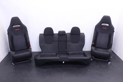 SUBARU IMPREZA WRX 2011 2012 2013 2014 CONJUNTO DE ASSENTO TRASEIRO DIANTEIRO TECIDO PRETO FABRICANTE DE EQUIPAMENTO ORIGINAL - Imagem 1 de 4