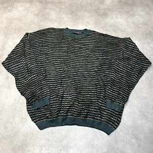Suéter L Etienne Tejido Para Hombres XL Rayas Tejido 3D Estilo Coogi, Verde - Imagen 1 de 9