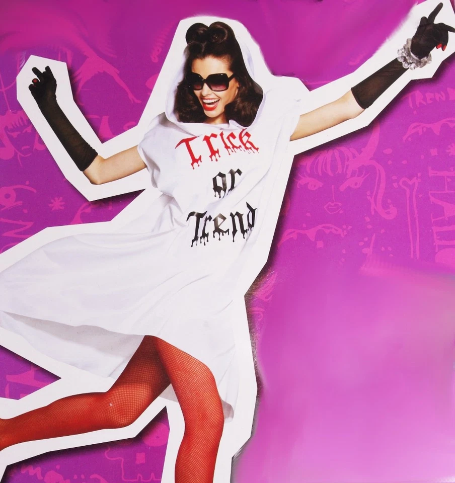 Womens Trendy Fashion GLAMOUR GHOST Halloween Costume Black Gloves Small 4 6 NEW - Image 1 of 1