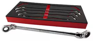 JUEGO DE 5 PIEZAS DE ABRAZADERA/LLAVE EXTRA LARGA FLEXI TRINQUETE DE ANILLO DE BRITOOL HALLMARK - Imagen 1 de 3