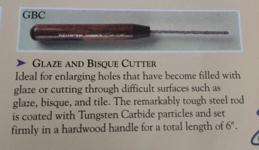 Cortador de esmalte y bisque Kemper Tools GBC 6" Foto 1 de 1