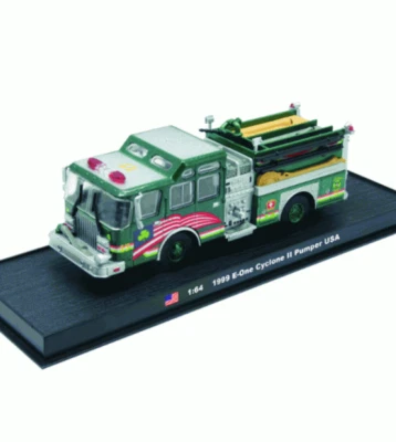 E-One Cyclone II Pumper 1999 American Fire Truck Model Diecast Amercom 1:64 - Image 1 of 4