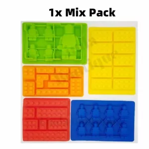 Lego Brick Figure Man Silicone Mold Mould Chocolate Block Cake Ice Cube Tray Toy - Picture 1 of 48