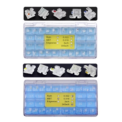 Brackets de ortodoncia soporte de cerámica color diente zafiro estético transparente Roth MBT Foto 1 de 4