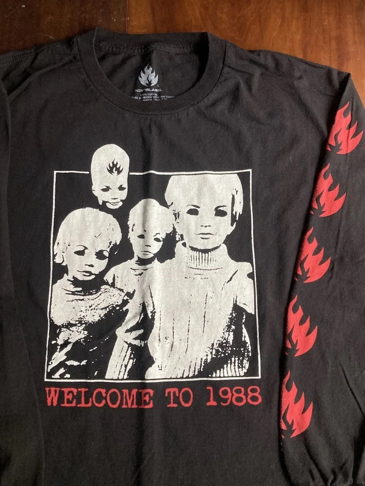 黑色标签长袖男式大号 Lucero Grosso Hassan Thrasher 朋克冬季 — 第 1/4 张图片