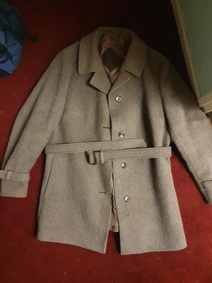 Lama Make Camel Colour Austrian Vintage Coat New Wool Lama Viscose Size 12 - Image 1 of 4