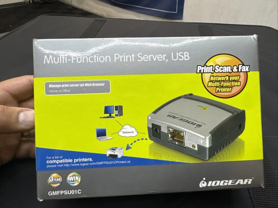 IOGEAR GMFPSU01C Multi-Function Print Server Print Scan & Fax On Network - Image 1 of 4