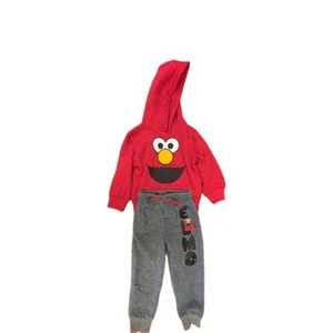 Sesame Street Sweatpants & Pullover Set/ Size 3T/ Gray/Red - Picture 1 of 5