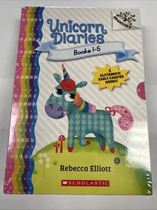 Unicorn Diaries Boxed Set Books 1-5 Rebecca Elliott - Scholastic - Brand New - Foto 1 di 6