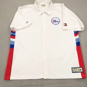Camiseta deportiva vintage Piladelphia 76ers 3XL para hombre clásica de madera dura calentamiento chaqueta Sixers - Imagen 1 de 18
