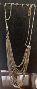 Vintage Gold Tone Multi Chain Necklace By Jaeger - Picture 1 of 1