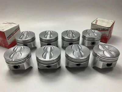 (8) Pistón motor Perfect Circle 224-2770-040 .040" 1969-1985 Chevrolet 350-V8 Foto 1 de 3