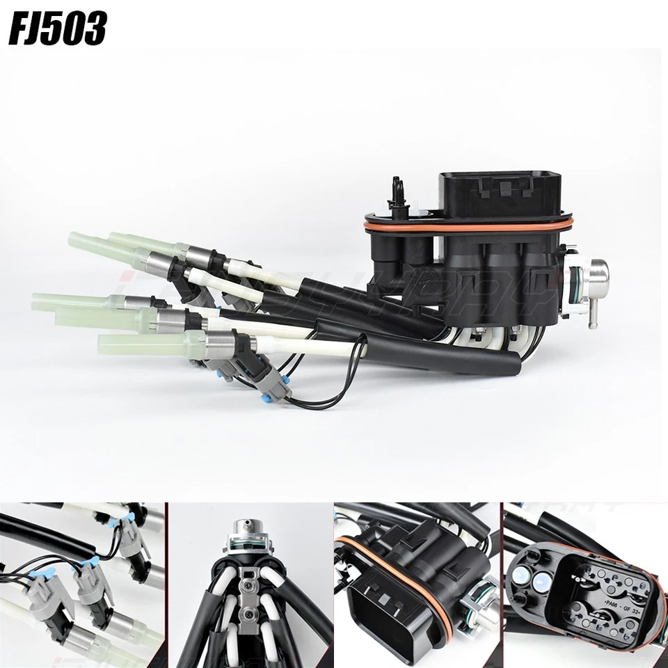 Inyector de combustible Spider FJ503 de 6 cilindros para motor GMC P3500 4.3L V6 1996-1999 Foto 1 de 4