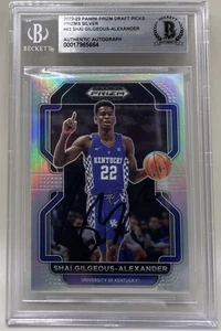 Shai Gilgeous-Alexander Prizm Draft Silver #43 Beckett 2022-23 auténtico automático - Imagen 1 de 4