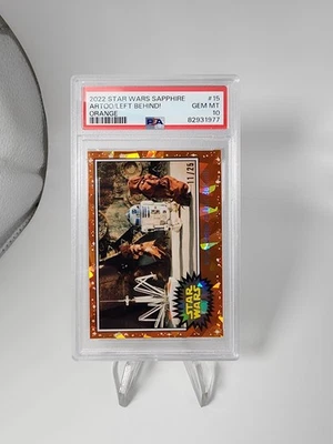 2022 Topps Star Wars Chrome Sapphire #15 Artoo left behind!  Orange /25 PSA 10 - Image 1 of 2