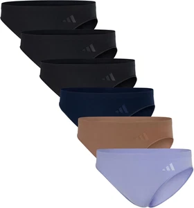 Adidas Damen Active Seamless Ultimate Stretch Bikini Slip Unterwäsche 6er Pack - Bild 1 von 10