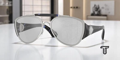 Gafas de sol unisex BURBERRY BE3161 100569 plateadas gris claro tampo plateadas 60 mm Foto 1 de 2