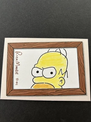 2001 Inkworks Simpsons Sketch Card Rich Moore Rarest Of Rare - Image 1 of 2
