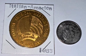 Italian American Marching Club / Rocky Graziano 1983 Mardi Gras Doubloon #182 - Bild 1 von 3