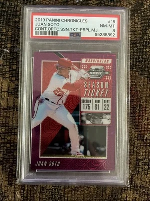 Juan Soto Paint Chronicles Purple Mojo /75 PSA 8 - Image 1 of 4