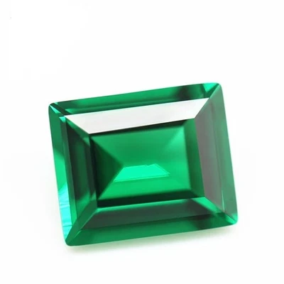 Baguette Fine Cut Synthetic Emerald AAA Loose Gemstone For Making All Jewelry - Image 1 of 4