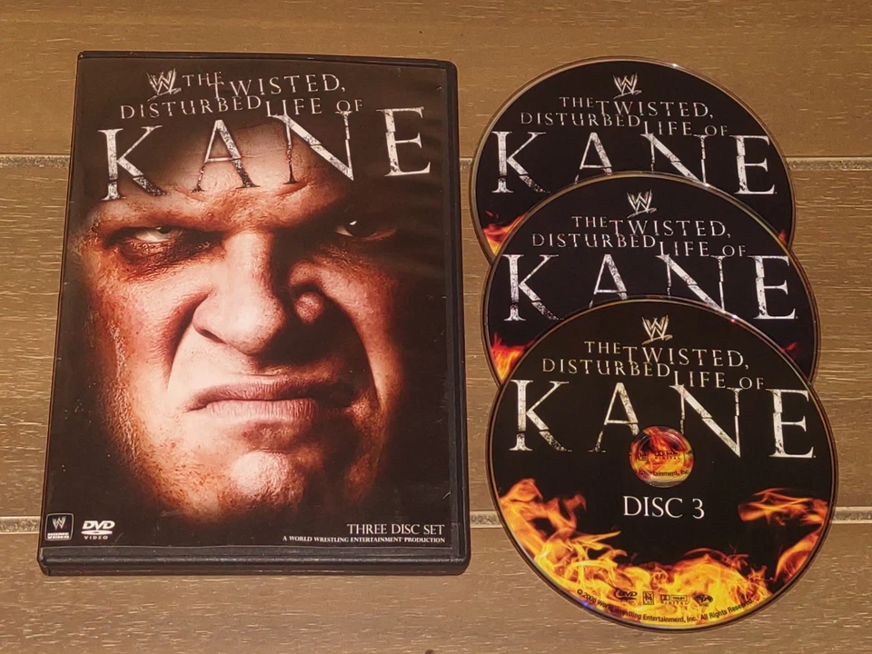 WWE Wrestling The Twisted Disturbed Life of Kane 3 Disc DVD Set 2008 - Image 1 of 1