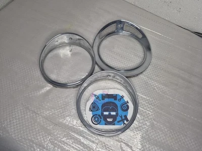 ⭐ 1972-1987 Jaguar XJ6 XJ12 Headlight Bezels (3 Pieces) Chrome Surround ⭐ - Image 1 of 4
