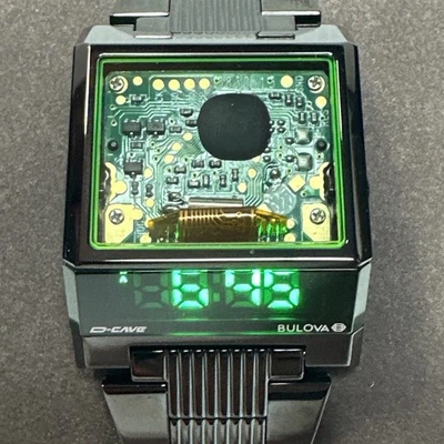 Bulova Uomo LED Computron D-Cave Edizione Speciale Nero IP e Cinturino Silicone...  - Immagine 1 di 4