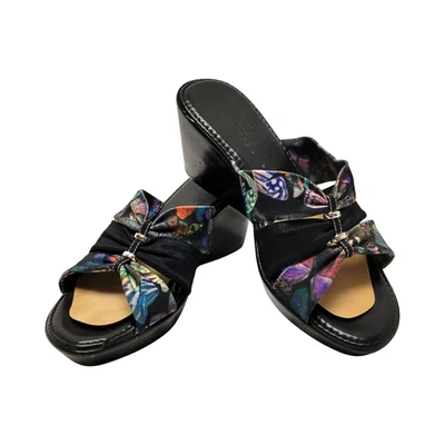 SAPATOS ITALIANOS Feminino Multi Cor Alça Slide On Sapatos Salto Cunha tamanho 8 - Imagem 1 de 4