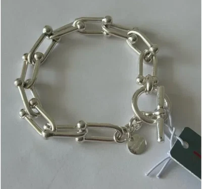 Mia Fiore Bronce Plata Col Italia Diadema Cadena U Pulsera Italia 7.5" lg D_ Foto 1 de 4