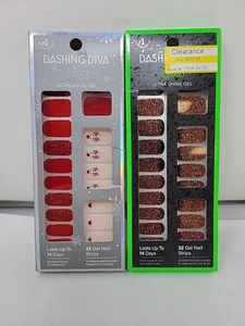 Dashing Diva Valentine’s Day Love Red Nail Strips in, Lot Of Two Plz See Pics - Picture 1 of 4