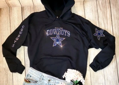 Dallas Cowboys Unisex Estrás Sudadera con Capucha Cremallera o Cuello Redondo Sudadera S a 3x Foto 1 de 4