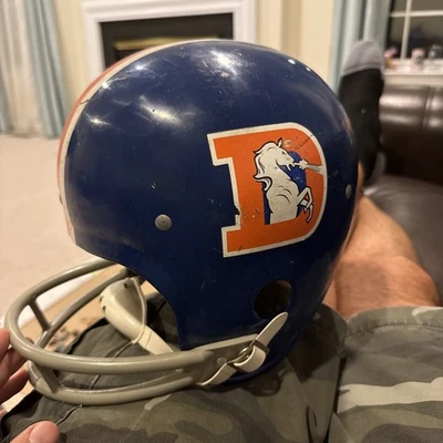 Casco de fútbol americano de colección Denver Broncos Rawlings mediano EE. UU. usado NFL Orange Crush Foto 1 de 4
