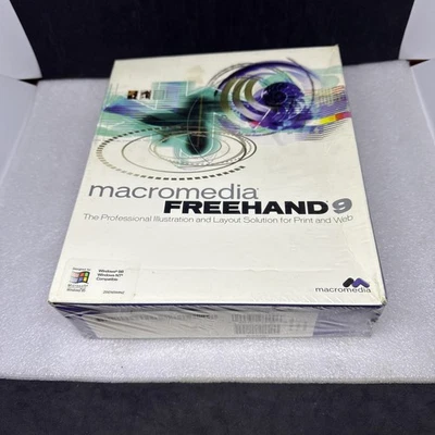 Macromedia Freehand 9  New Sealed Windows 98 / Windows NT Compatible - Image 1 of 4
