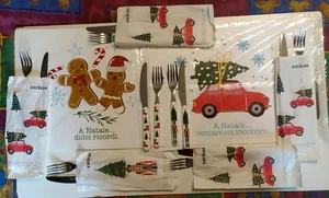 EXCELSA CLUB Q8 - COPPIA POSATE e TOVAGLIETTE NATALIZIE - Imagen 1 de 12