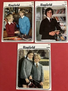 Hayfield Knitting Patterns Child 4ply DK School Jumper Cardigan 180.5.6 - Picture 1 of 4