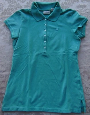 Aeropostale Slim Fit Polo Top - Teal - Short Sleeve - Collar - Size Medium - Image 1 of 2