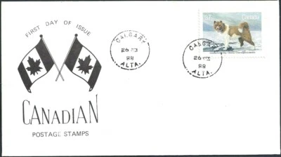 🍁Canada  #1219    "DOGS OF CANADA"        Brand New  1988  Special Event Cachet - Image 1 of 2